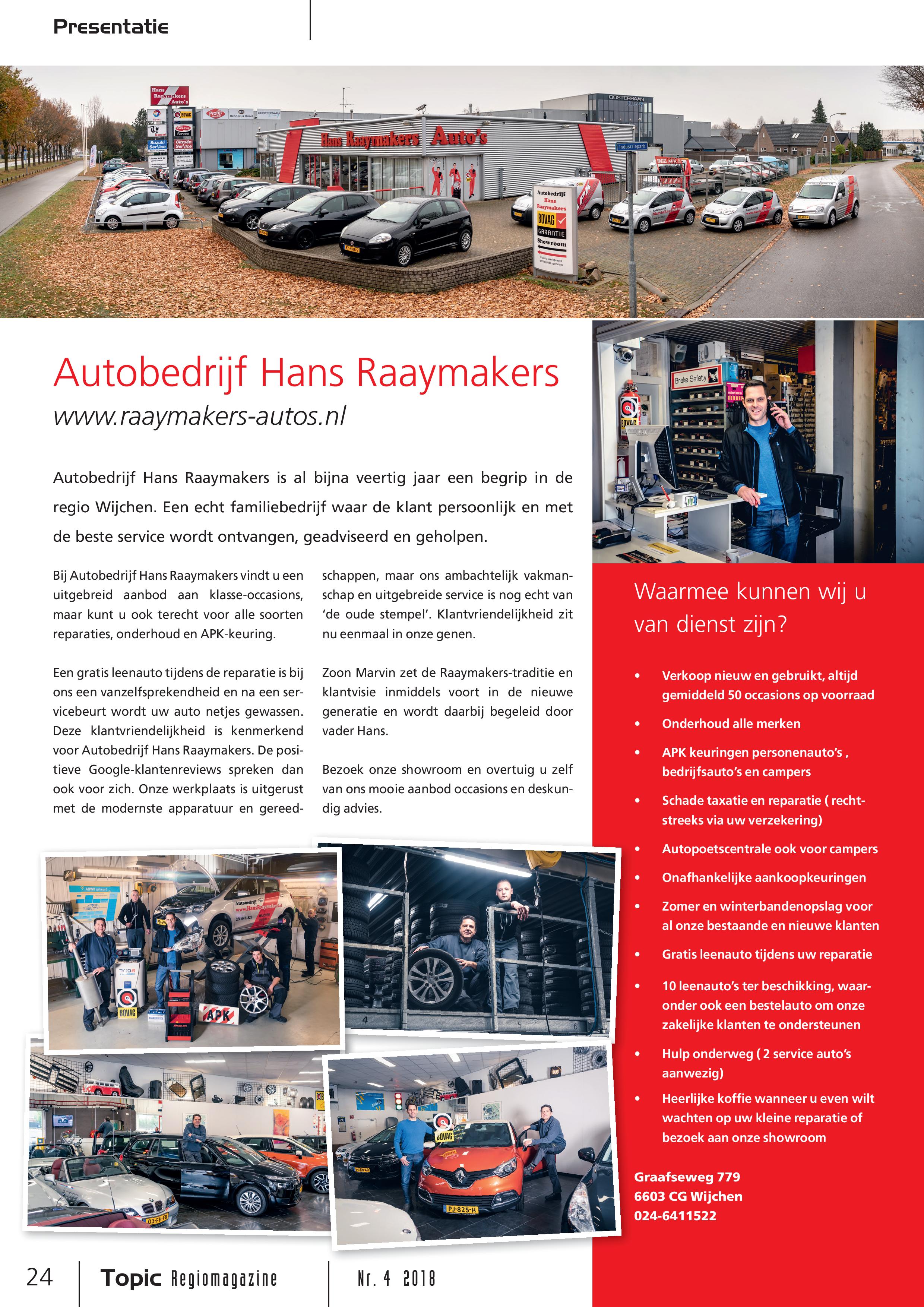 Presentatie Autobedrijf Hans Raaymakers Wijchen