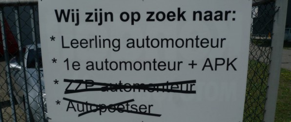 Vacature: BBL leerling allround automonteur en/of 1ste autotechnicus met APK