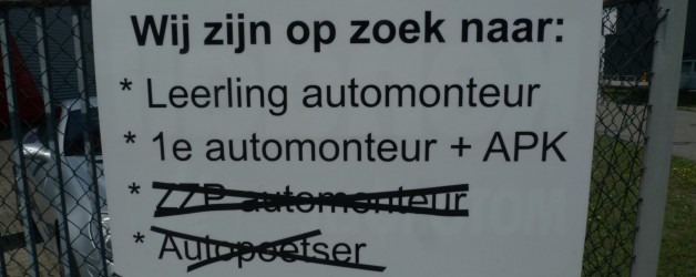 Vacature: BBL leerling allround automonteur en/of 1ste autotechnicus met APK