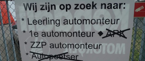 Vacature: Allround automonteur en/of 1ste autotechnicus of een zzp automonteur.