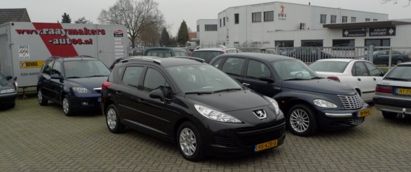 5-tal nieuwe voorraad auto´s, ingeruild en ingekocht: Peugeot 207, Mazda 2, Honda Civic, Peugeot 207 SW, Chrysler PT Cruiser